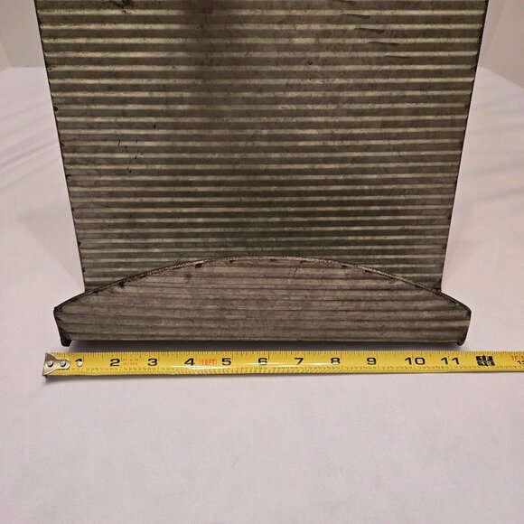 RED CO.  Corrugated Metal Cookbook Display Stand & Recipe Holder  Sz: 11" x 11" - Picture 6 of 8